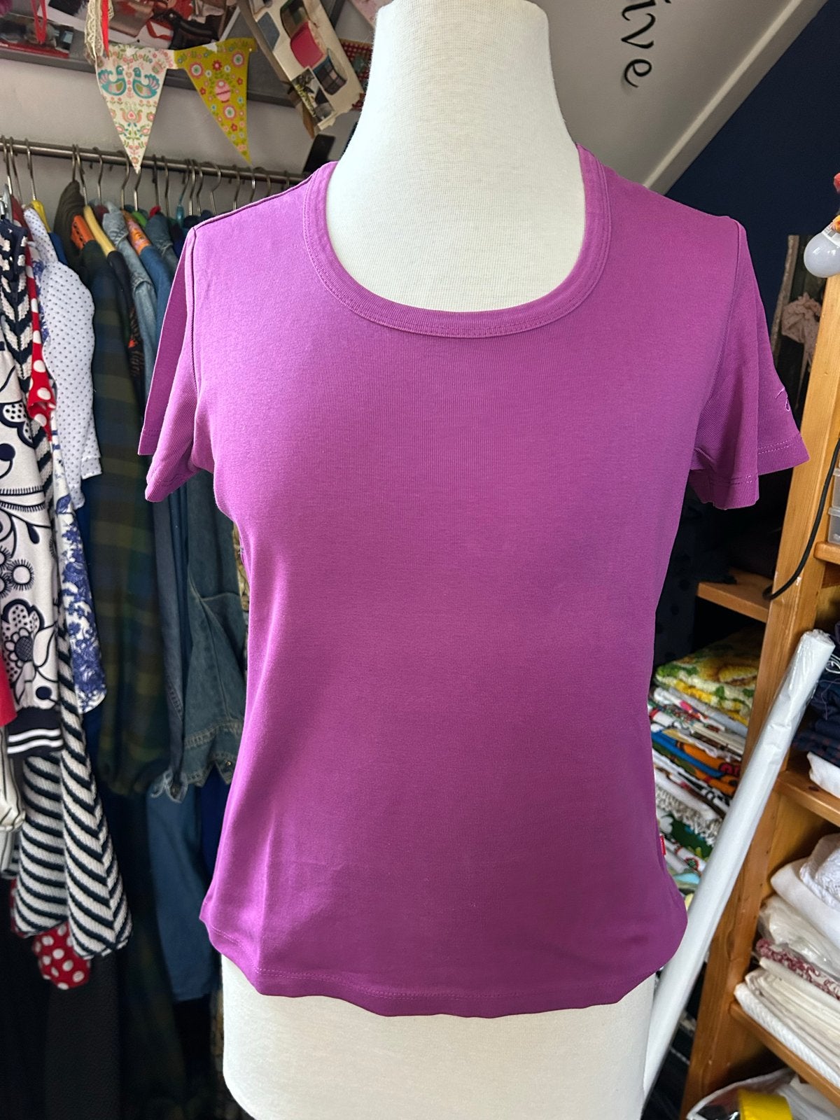 Jackpot katoenen T-shirt in cerise kleur, Kleding | Dames, Ophalen of Verzenden, Roze, Korte mouw