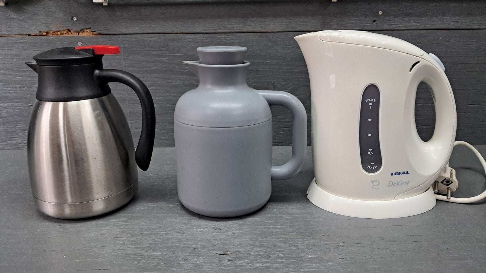 Tefal waterkoker & 2 x Thermoskan campeerartikelen camperen, Ophalen of Verzenden, Gebruikt