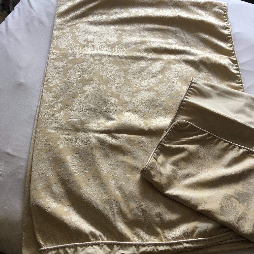 Beddenset 1 persoons  - Laura Ashley goud, Gebruikt, Eenpersoons, Dekbedovertrek, Ophalen of Verzenden