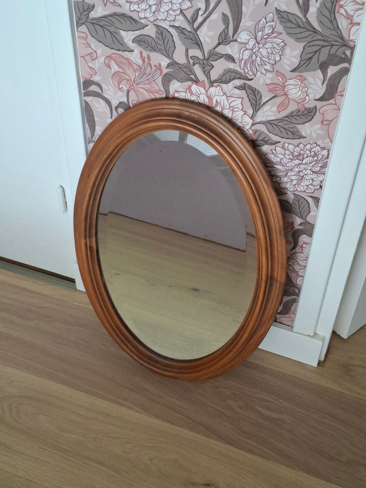 Facet geslepen ovale spiegel, Ophalen, Minder dan 50 cm, Zo goed als nieuw, Minder dan 100 cm