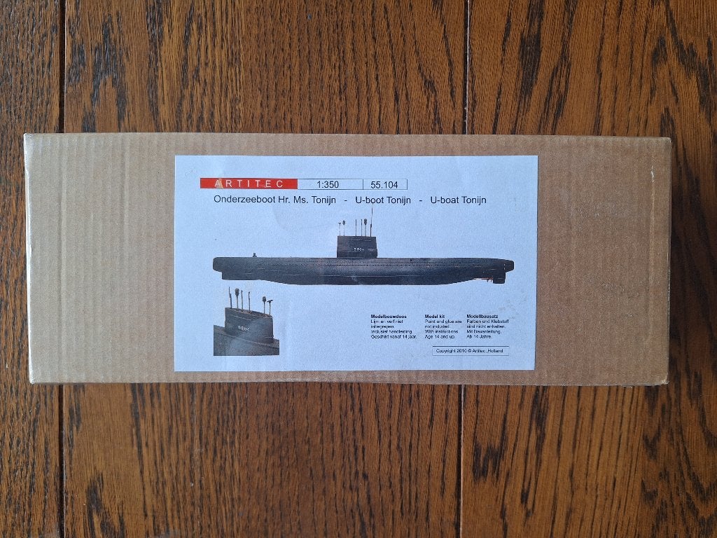 1:350 1/350 Artitec Onderzeeboot Hr. Ms. Tonijn (Sealed), Hobby en Vrije tijd, Ophalen of Verzenden, Zo goed als nieuw, 1:200 of kleiner