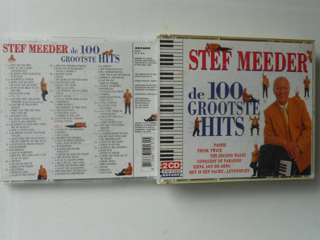Cd box (2 cd s) stef meeder 100 grootste hits, arcade 1995., Ophalen, 1990 - 1999, Gebruikt, Boxset