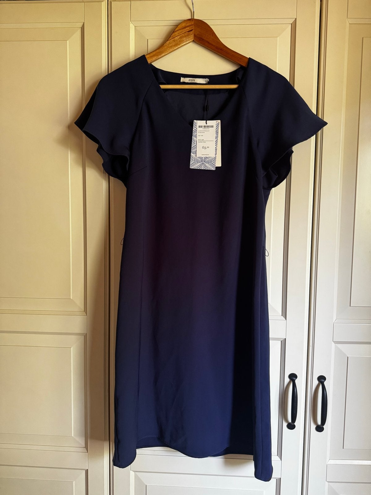 Nieuwe Steps jurk maat M, donkerblauw, met kaartje, Maat 38/40 (M), Blauw, Nieuw, Ophalen of Verzenden