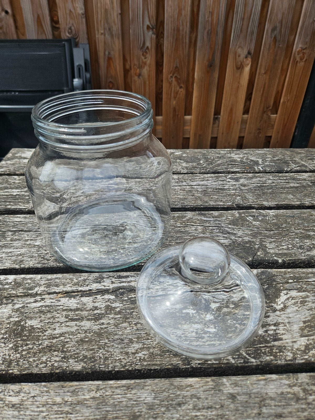 Glazen pot met deksel voor koekjes, snoep of decoratie, Huis en Inrichting, Ophalen, Zo goed als nieuw, Glas