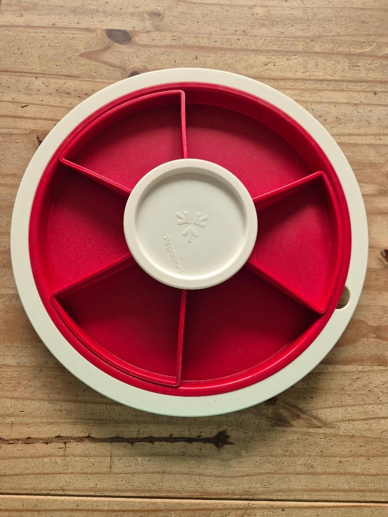Tupperware Preludio Partyschaal Rood/Wit NIEUW, Ophalen of Verzenden, Nieuw, Rood, Schaal