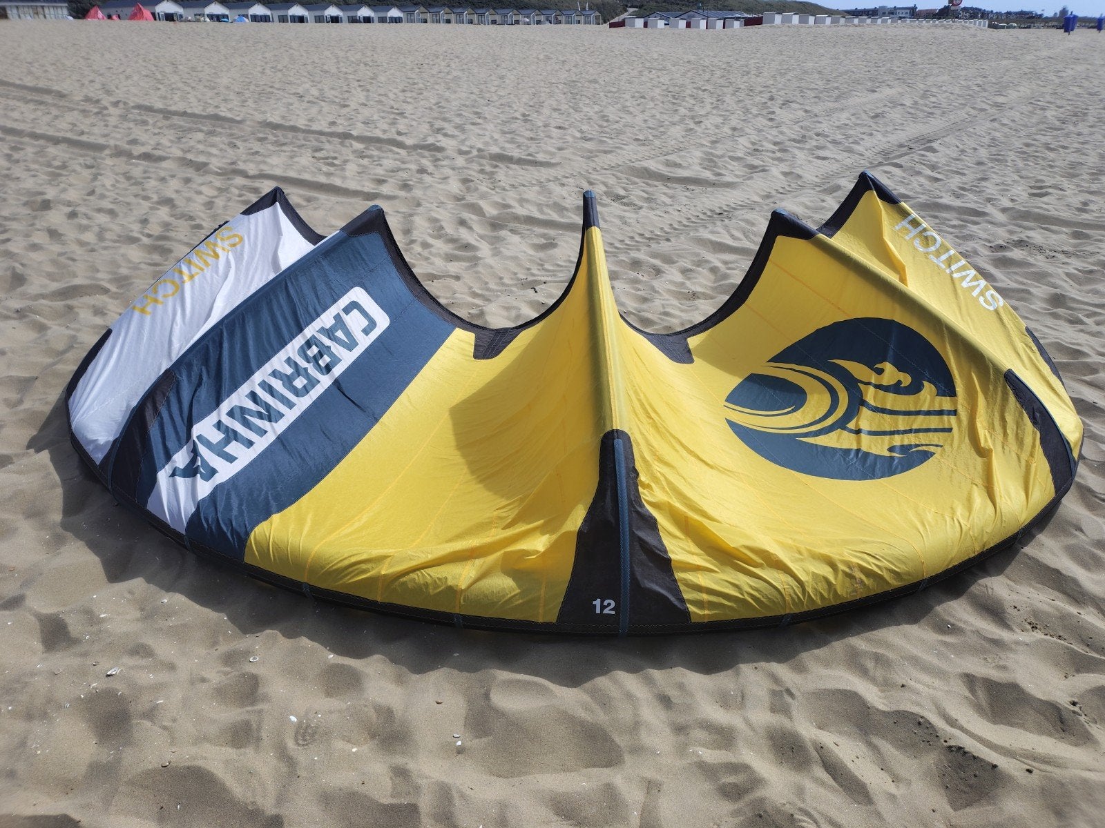 cabrinha switchblade 12m kite 12 meter orbit reedin pivot, Geen board, Ophalen of Verzenden, Zo goed als nieuw, 12 m²