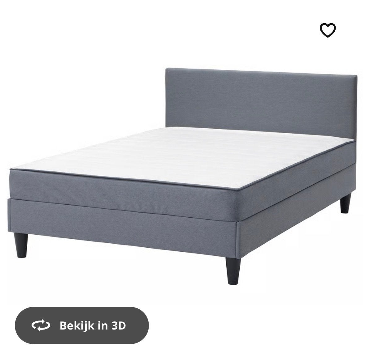 IKEA boxspring 140x200 cm, Ophalen, Gebruikt, 140 cm, Twijfelaar