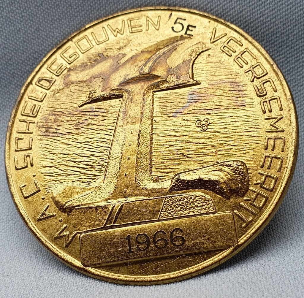 Gouden medaille 5e Veersche Meerrit 1966, Verzenden, Zo goed als nieuw, Auto's