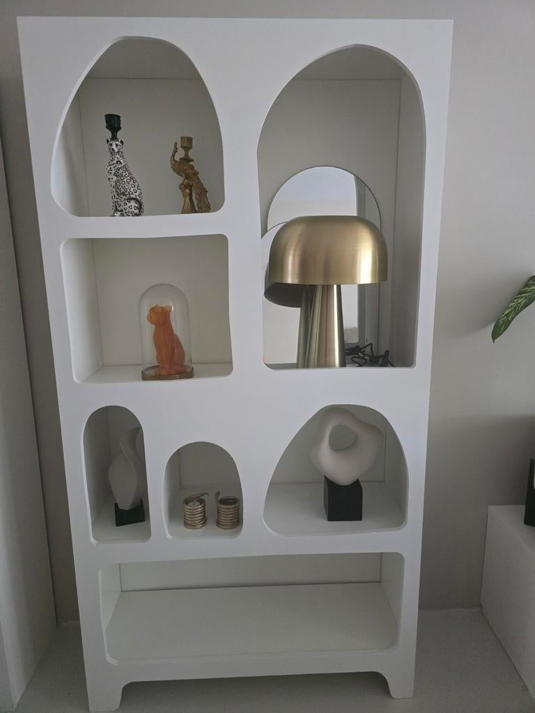 Witte kast van Wood met open vakken, Verzenden