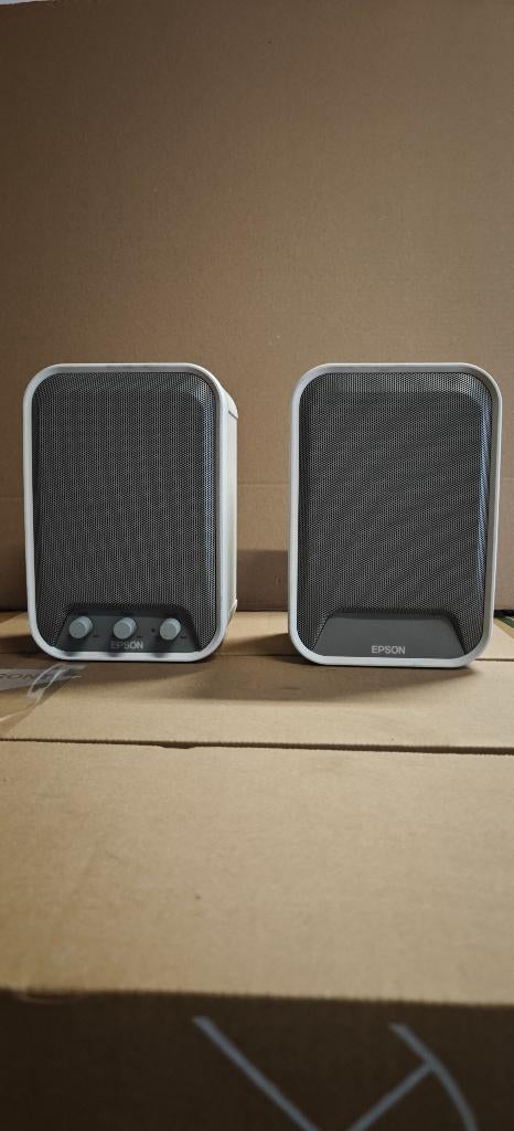 Epson speakers, Audio, Tv en Foto, Luidsprekers, Gebruikt, Minder dan 60 watt, Front, Rear of Stereo speakers, Ophalen