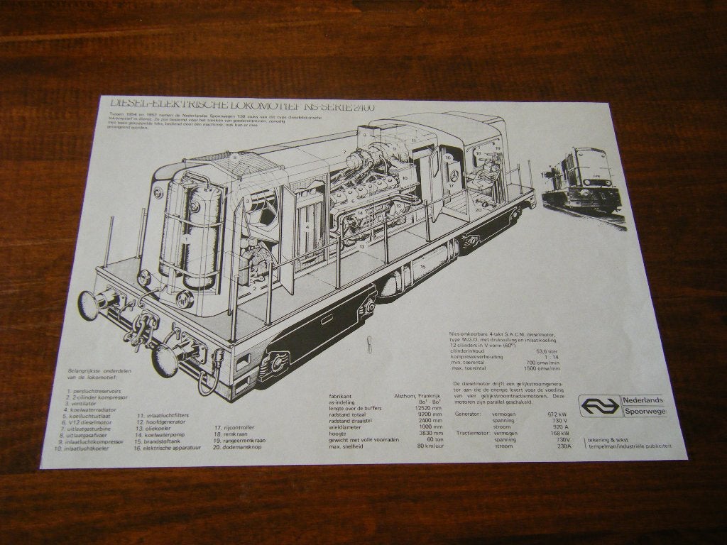 O43 - Trein NS - 2400-serie - Locomotief - A4 - Mooi, Verzamelen, Ophalen of Verzenden, Gebruikt, Trein, Kaart of Prent