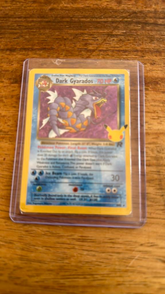 Dark Gyarados Celebrations Pokémon Kaart, Ophalen of Verzenden, Zo goed als nieuw, Losse kaart