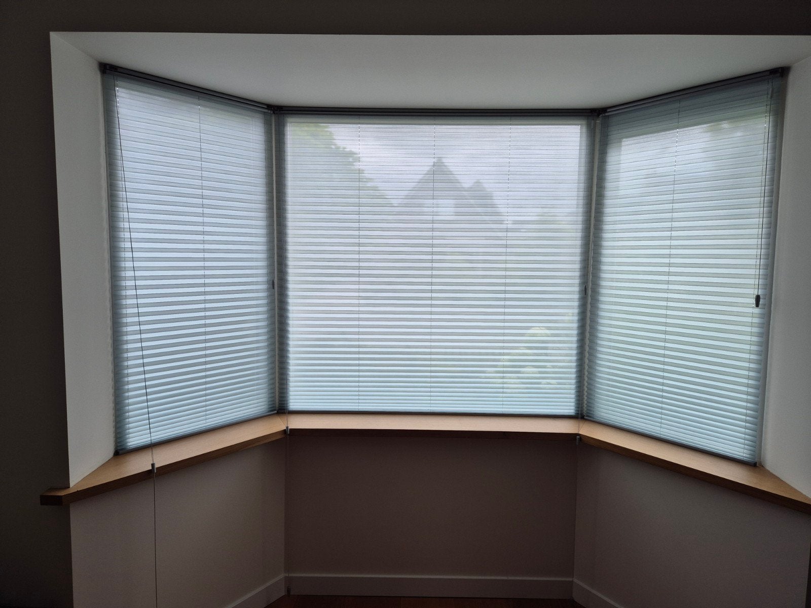 Plissé dupli raamdecoratie stof 3 stuks voor in erker, 75 tot 150 cm, Kunststof, Gebruikt, Raamkozijn
