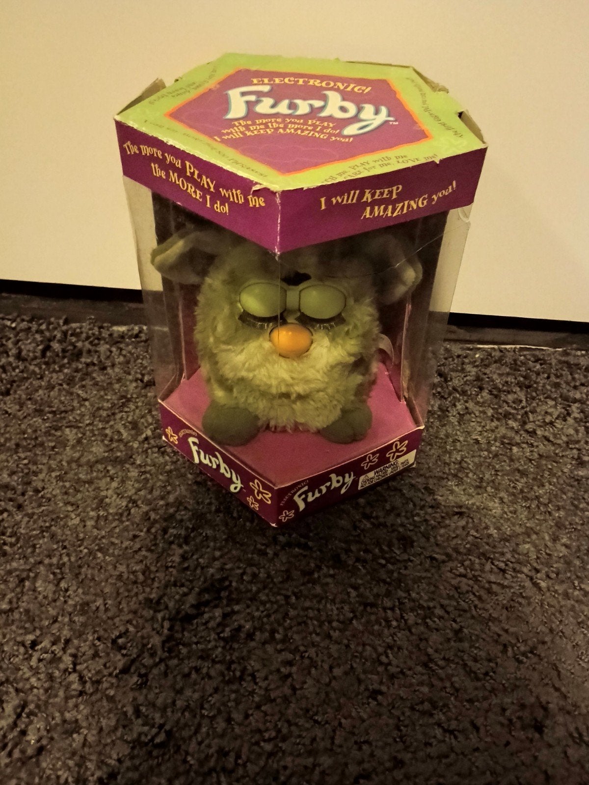 Vintage Furby Alligator in doos, Kinderen en Baby's, Ophalen of Verzenden