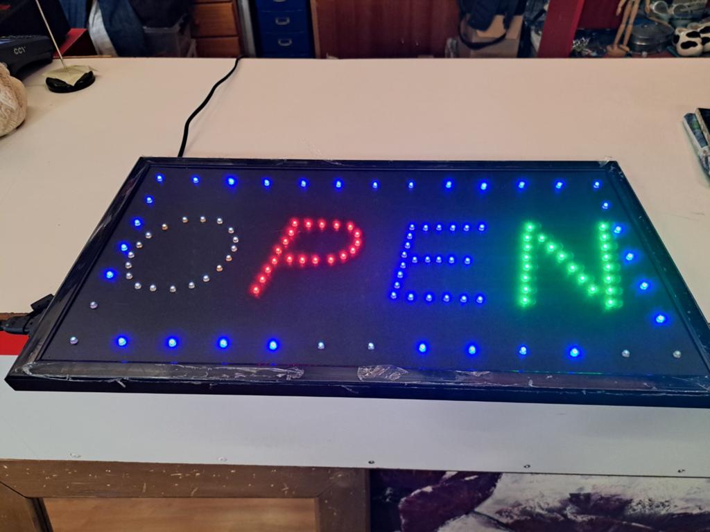 Open Neon bord, Ophalen of Verzenden, Onbekend, Onbekend, Onbekend