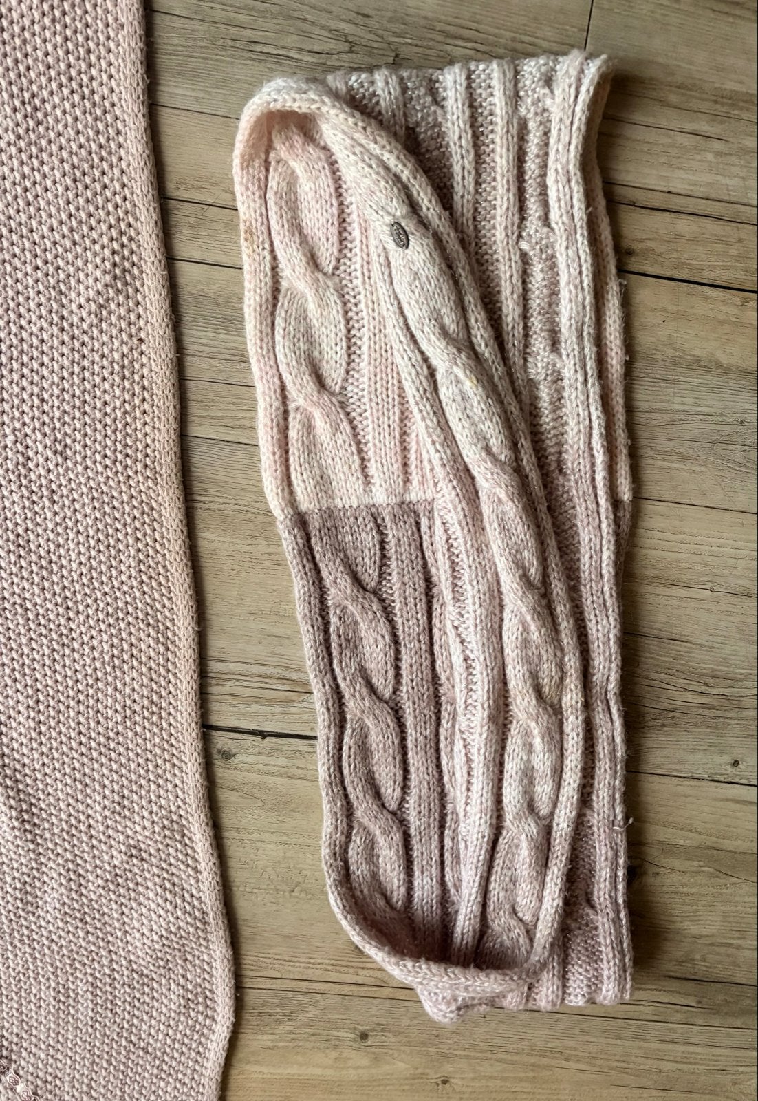 Roze omslagdoek en  sjaal en set met sterapplicatie, Ophalen of Verzenden, Zo goed als nieuw, Maat 38/40 (M), Sjaal