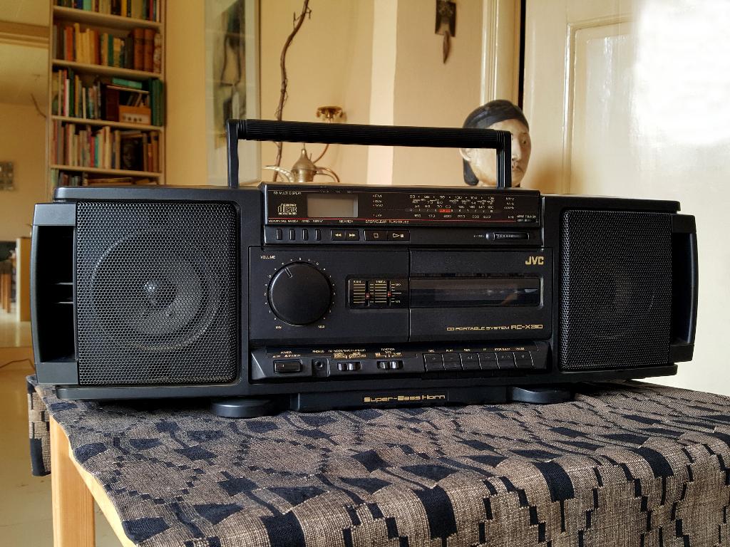 Authentieke JVC Ghetto Blaster (RC-X310) uit jaren 80!, Ophalen of Verzenden, Zo goed als nieuw, Radio, Met cd-speler
