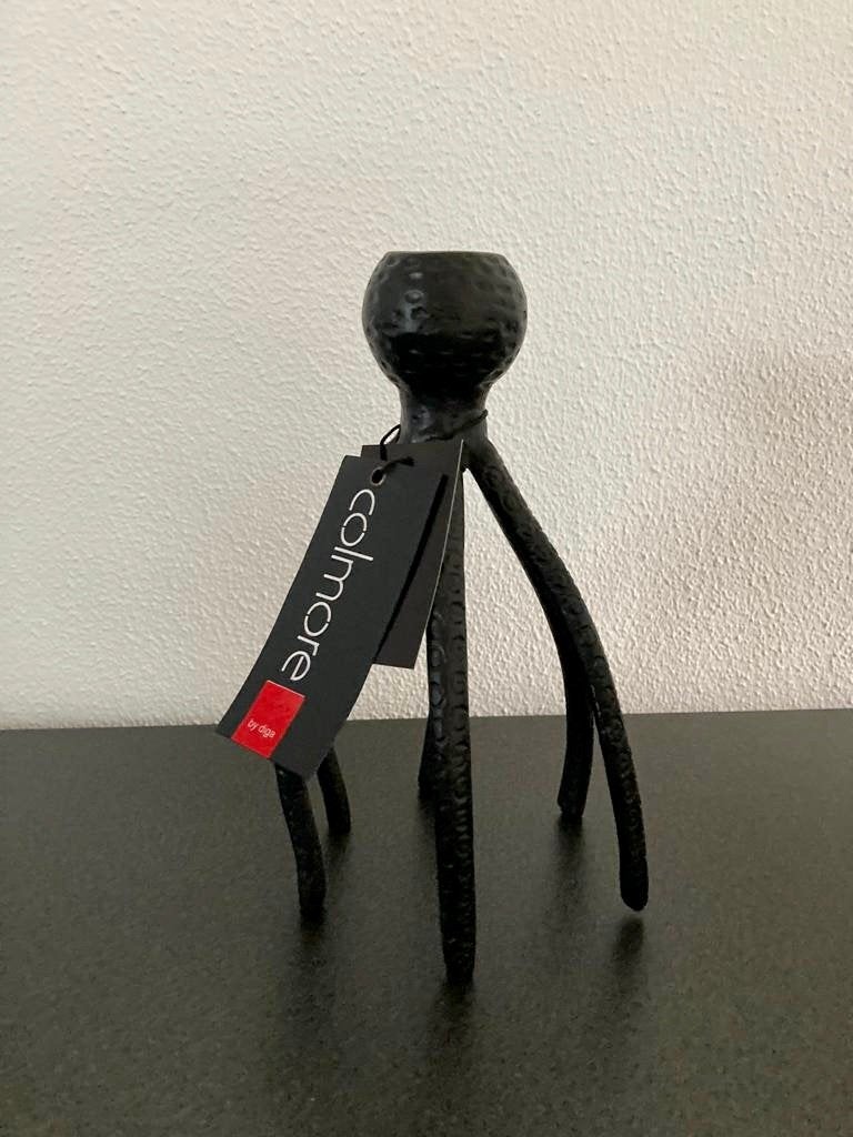 Diga Colmore kandelaar Octopus zwart Nieuw!, Zwart, Nieuw, Ophalen of Verzenden, 22 cm