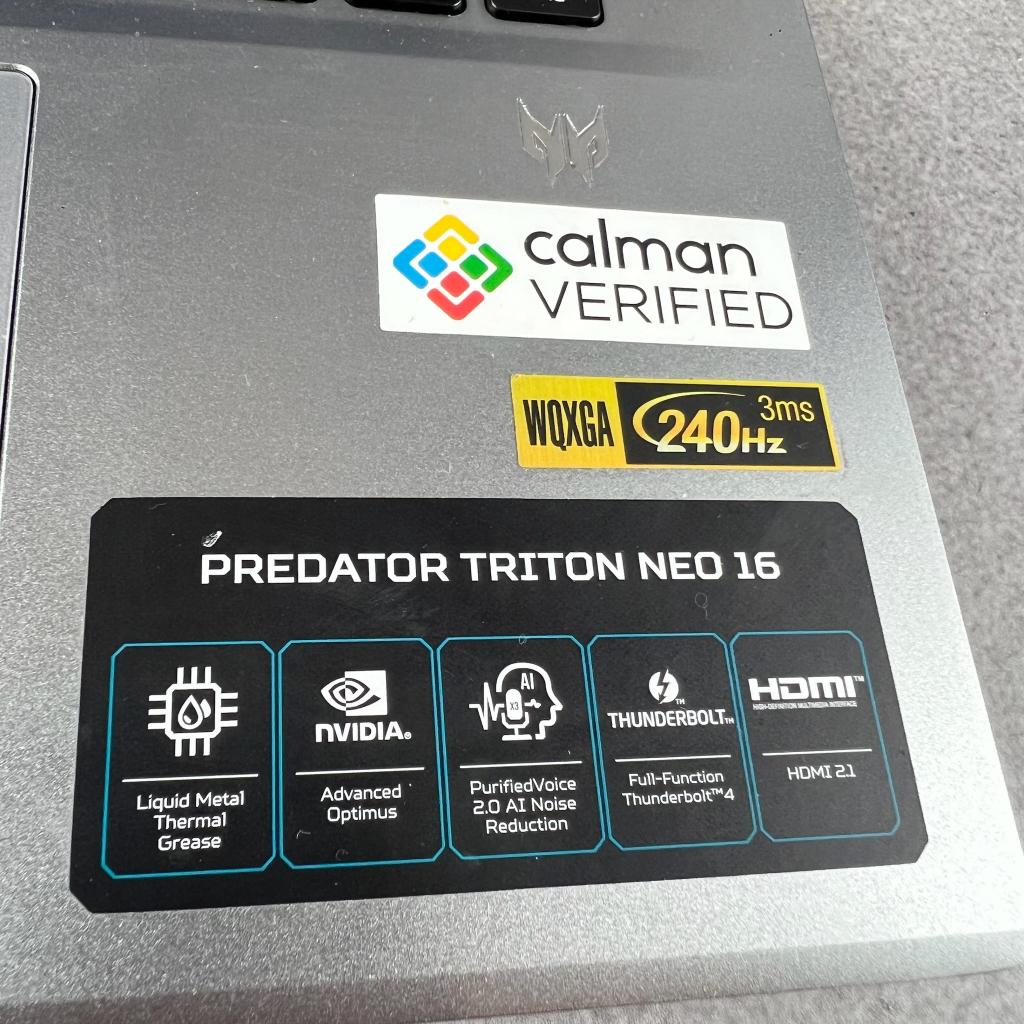 Acer Predator Triton Neo 16 | Ultra 7 | 16GB | 1TB | 403705, Met videokaart, Qwerty, Ultra 7, Acer predator Triton Neo 16