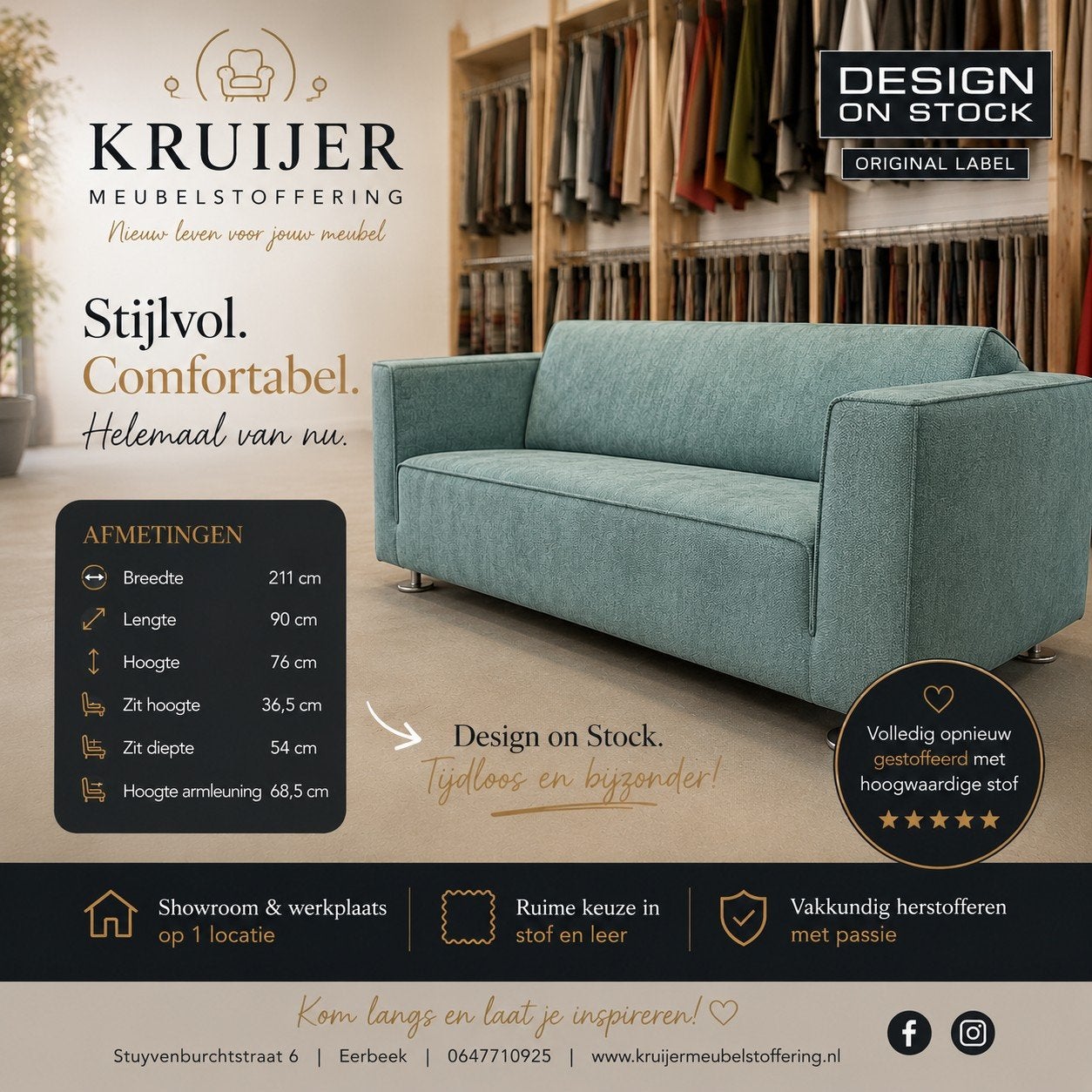 Design banken gestoffeerd, Ophalen of Verzenden, Nieuw, Leer