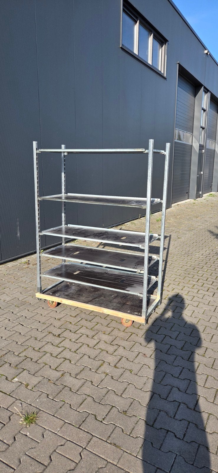 12x Verrijdbaar magazijnrek/bloemenkar (Deense Kar), Ophalen