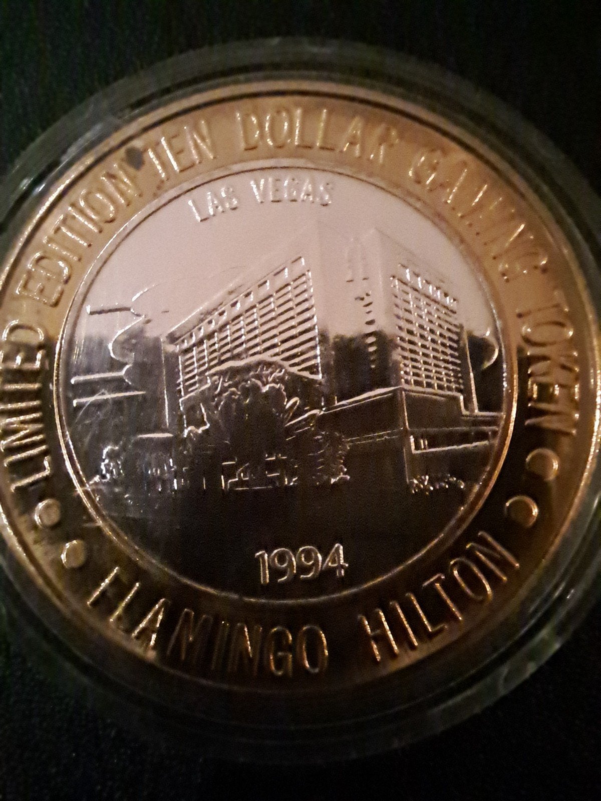 Limited Edition Flamingo Hilton Las Vegas Gaming Token 1994, Ophalen of Verzenden, Overige landen, Losse munt, Zilver