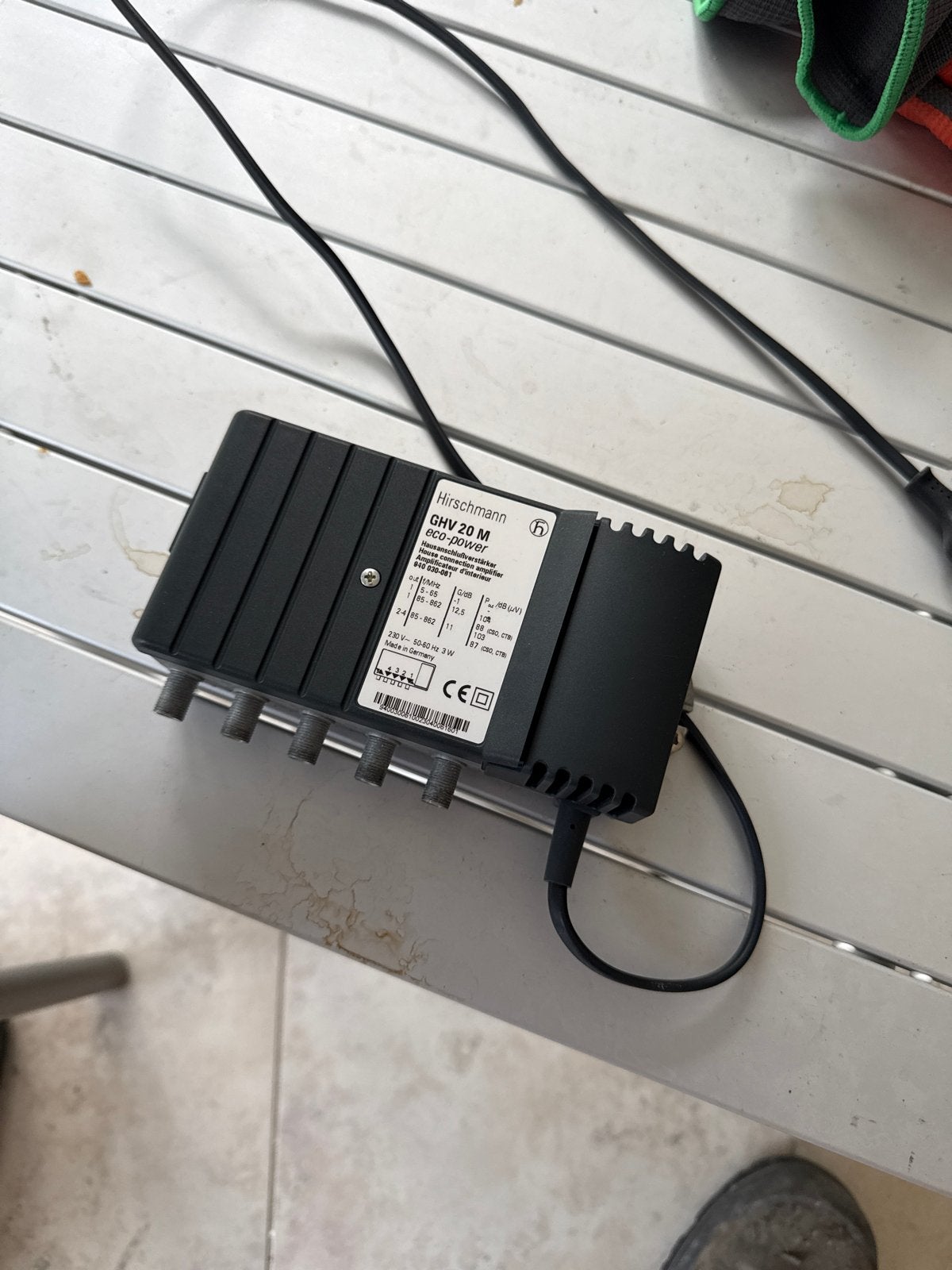 Hirschmann GHV 20 M eco-power TV-kabelversterker, Audio, Tv en Foto, Audiokabels en Televisiekabels, Gebruikt, Tv-kabel, Ophalen