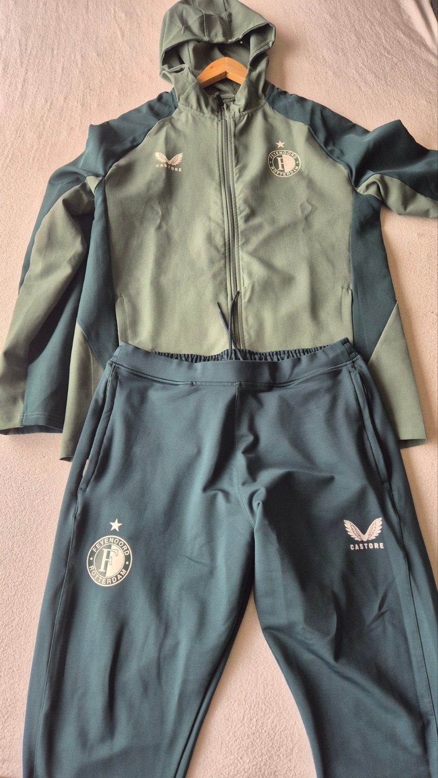Feyenoord trainingspak, Ophalen of Verzenden, Zo goed als nieuw, Blauw, Voetbal
