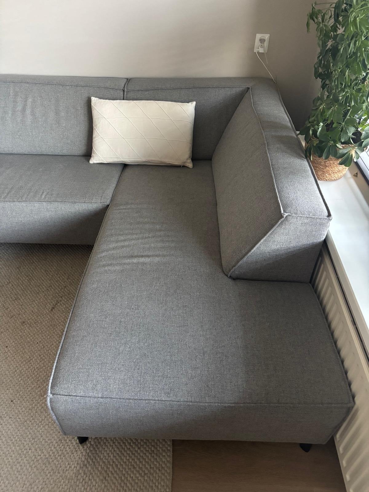 Moderne grijze hoekbank - Zo goed als nieuw, Ophalen, 250 tot 300 cm, 100 tot 125 cm, Hoekbank