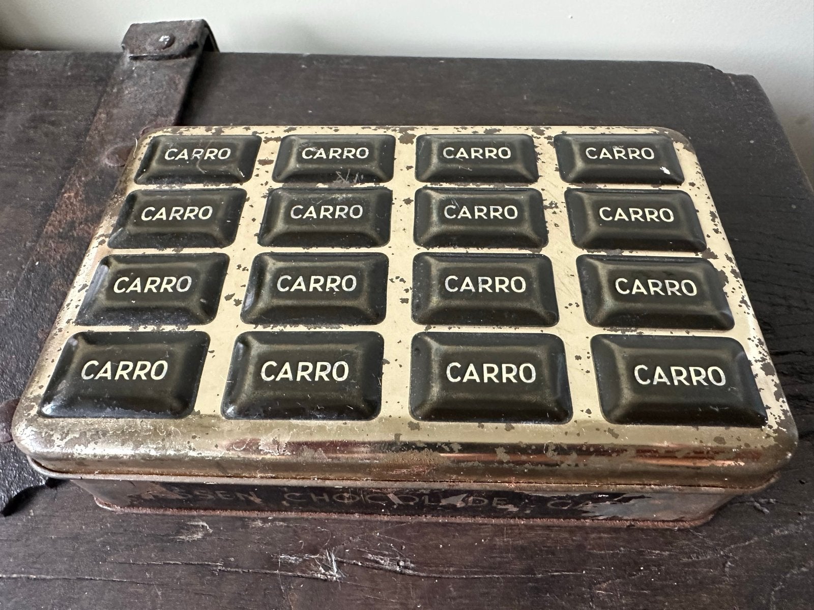 Vintage Carro Chocoladeblik van Driessen, Ophalen of Verzenden