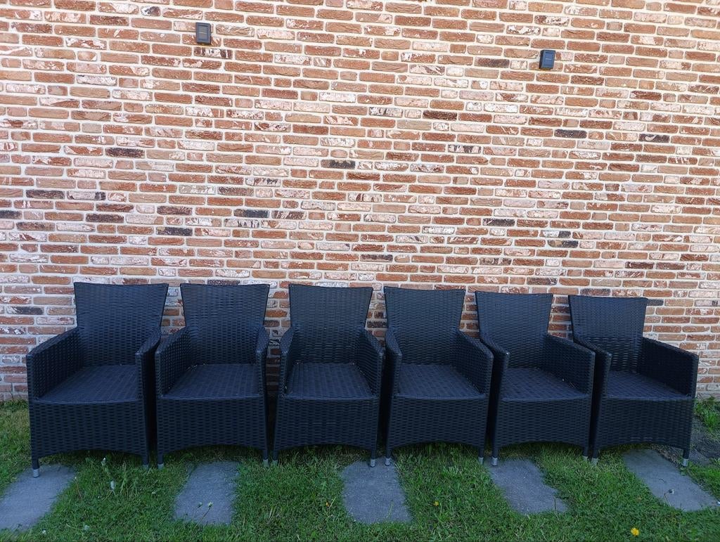 Tuinstoelen Pure collection incl antraciet zitkussens, Ophalen, Zo goed als nieuw, Kunststof
