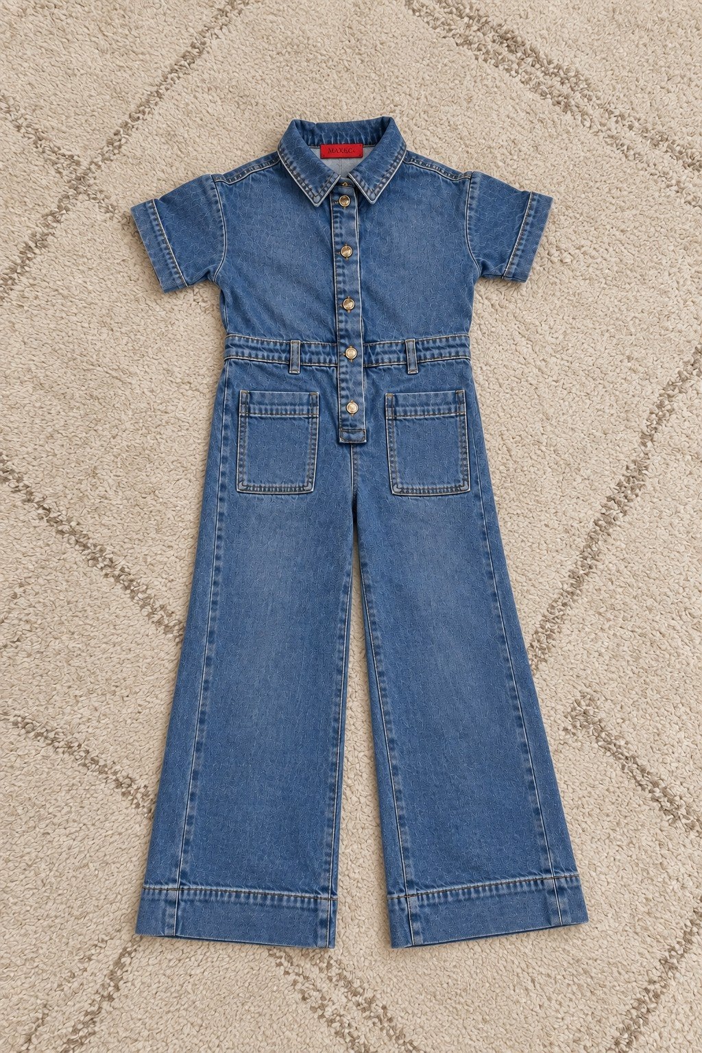 *NIEUW* Max & Co. denim jumpsuit / jeans, maat 134 (8y)., Broek, Nieuw, Max&Co, Verzenden