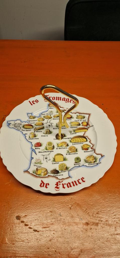 Kaasplateau 'Les Fromages de France' - Frankrijk Kaart, Keramiek, Overige typen, Ophalen of Verzenden, Zo goed als nieuw