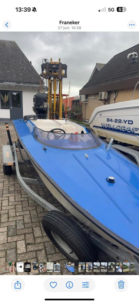 Marshan 18ft speedboot tekoop MET TRAILER, Watersport en Boten, Speedboten, Ophalen of Verzenden, Zo goed als nieuw, Minder dan 70 pk