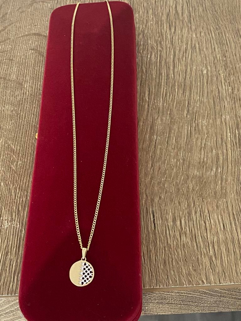 14 karaat gouden ketting met hanger 585 goud, Met hanger, Nieuw, Ophalen of Verzenden, Goud