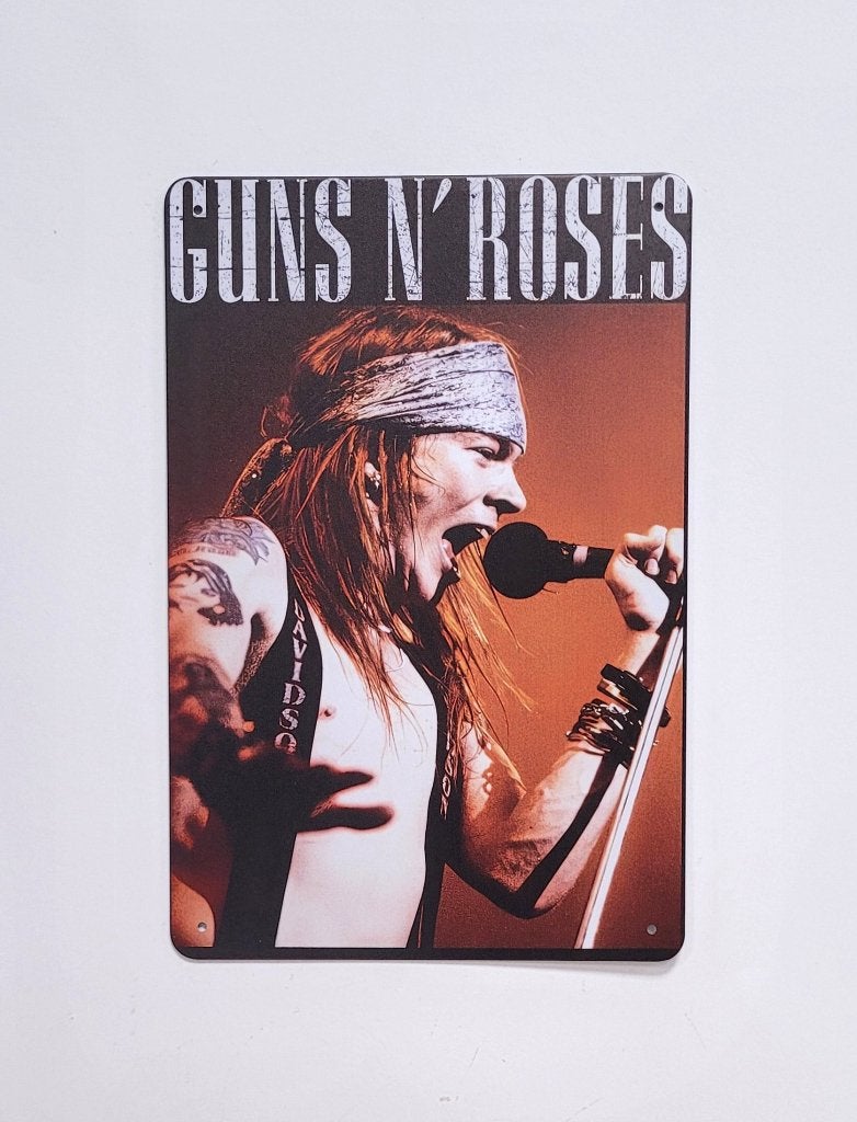 Axl Rose Guns N' Roses reclamebord van metaal wandbord deco, Info@deconoord.nl, Deco Noord, Nieuw, Ophalen of Verzenden