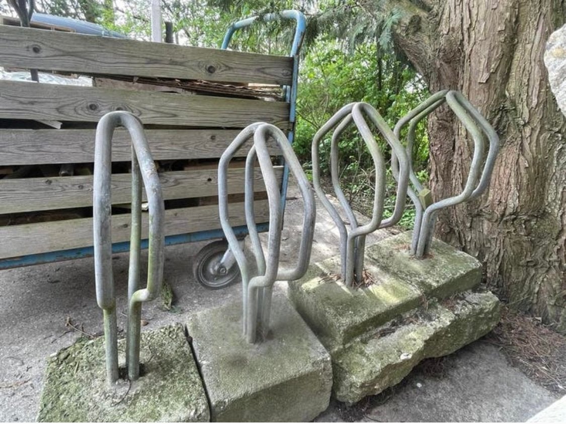 Fietsenrek / fietsbeugel, Ophalen, Gebruikt