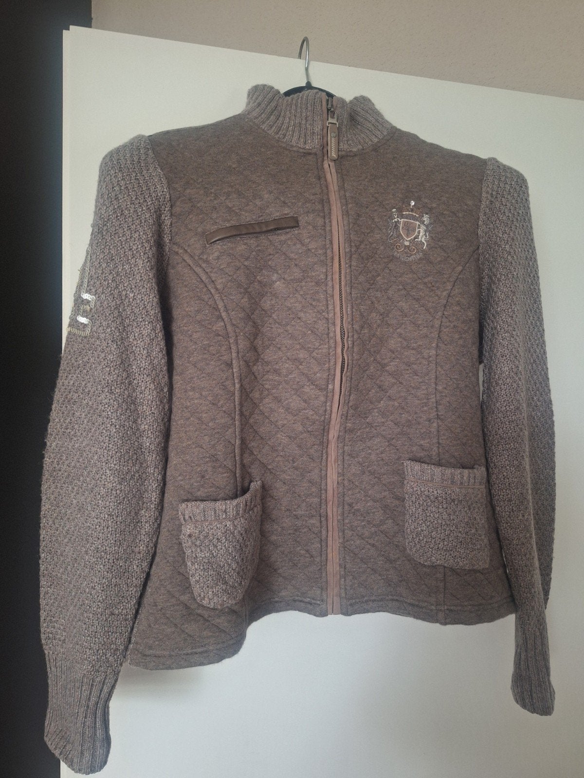 L'Argentina Gewatteerd Vest met Teddykraag - Maat XL, Blauw, Maat 46/48 (XL) of groter, Zo goed als nieuw, L'Argentina