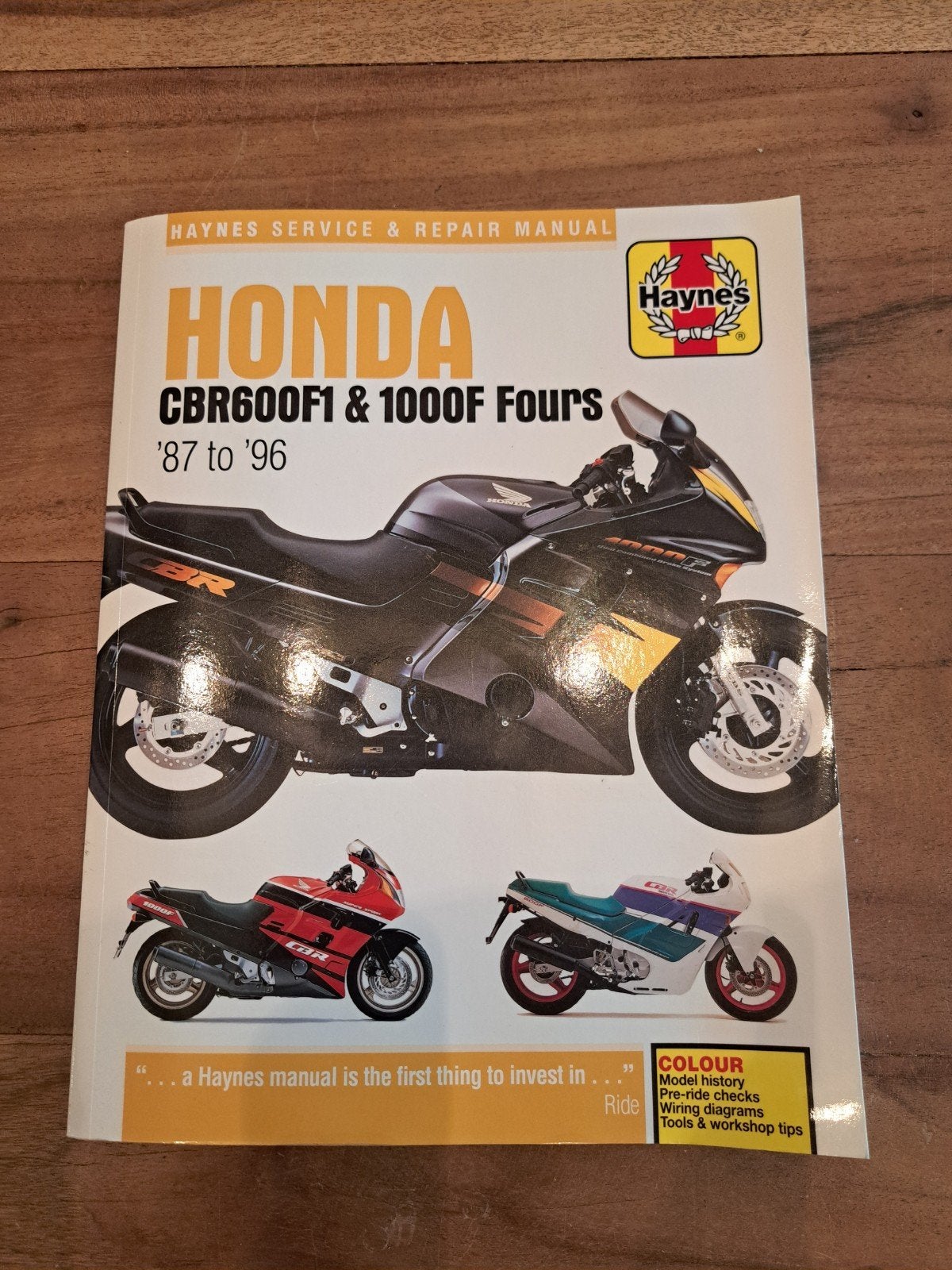 Haynes Service & Repair Manual Honda CBR600F1 & 1000F Fours, Motoren, Ophalen of Verzenden, Honda