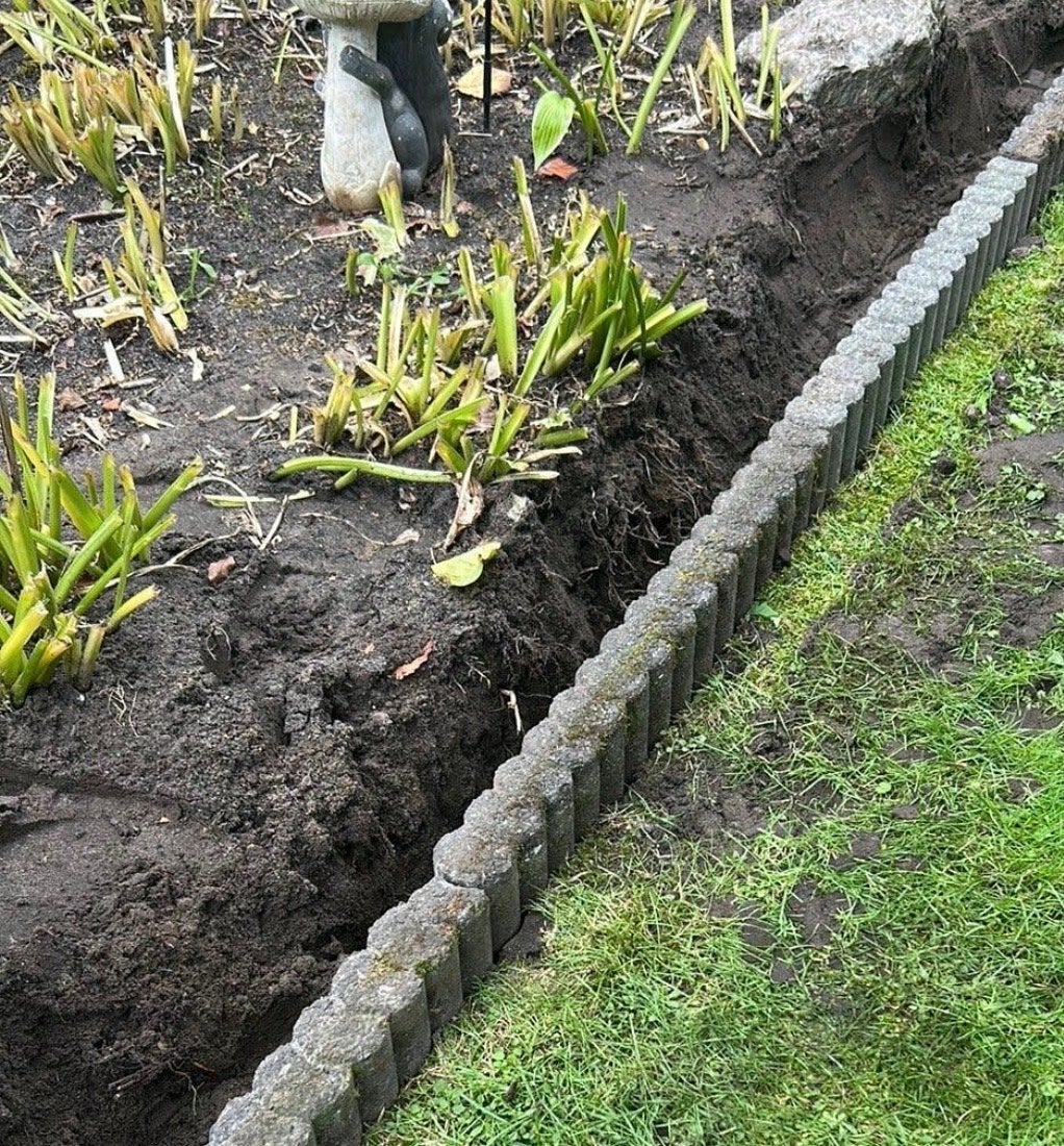 palissade voor tuin of pad, Ophalen, Gebruikt, Border, Beton
