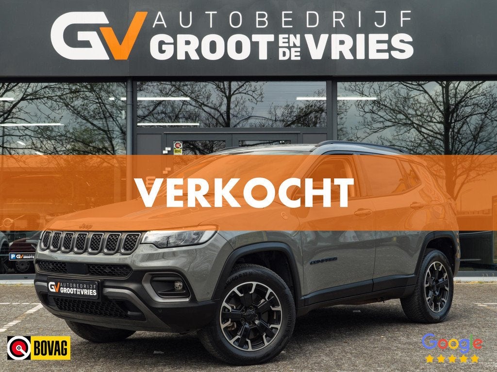 Jeep Compass 4xe 240 Plug-in Hybrid Electric Trailhawk|Panor, Automaat, Euro 6, 4 cilinders, Leder en Stof