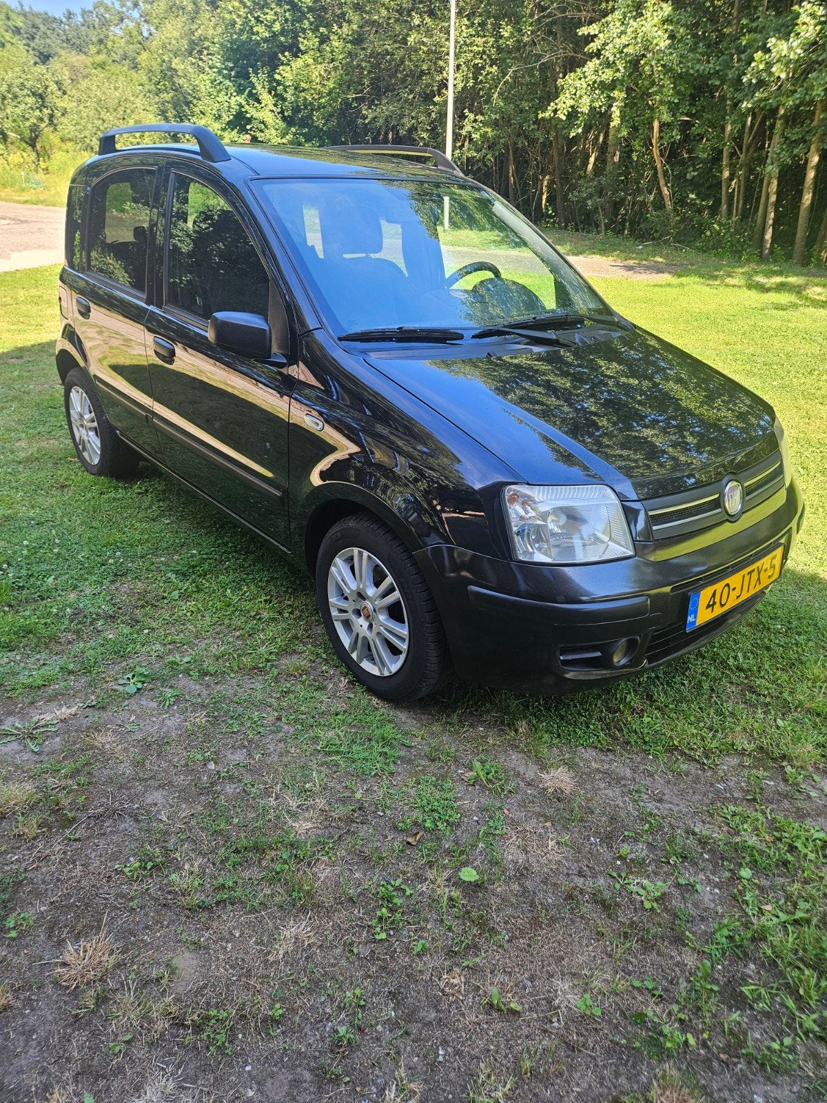 Fiat Panda 1.2 44KW 60PK 2009 Zwart, Voorwielaandrijving, 1242 cc, Zwart, Origineel Nederlands