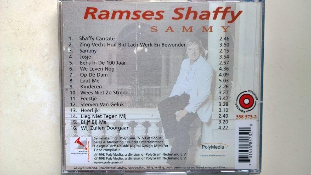 Ramses Shaffy - Sammy, Ophalen of Verzenden, Zo goed als nieuw, Levenslied of Smartlap