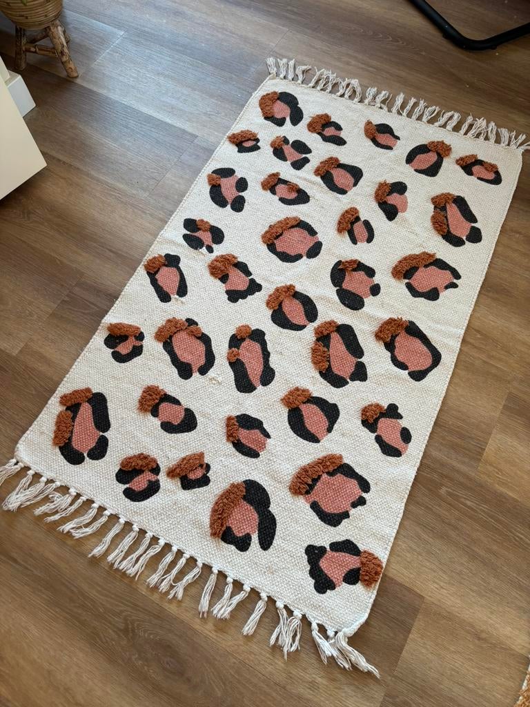 Vloerkleed 67X113, 100 tot 150 cm, Ophalen of Verzenden, Zo goed als nieuw, Crème