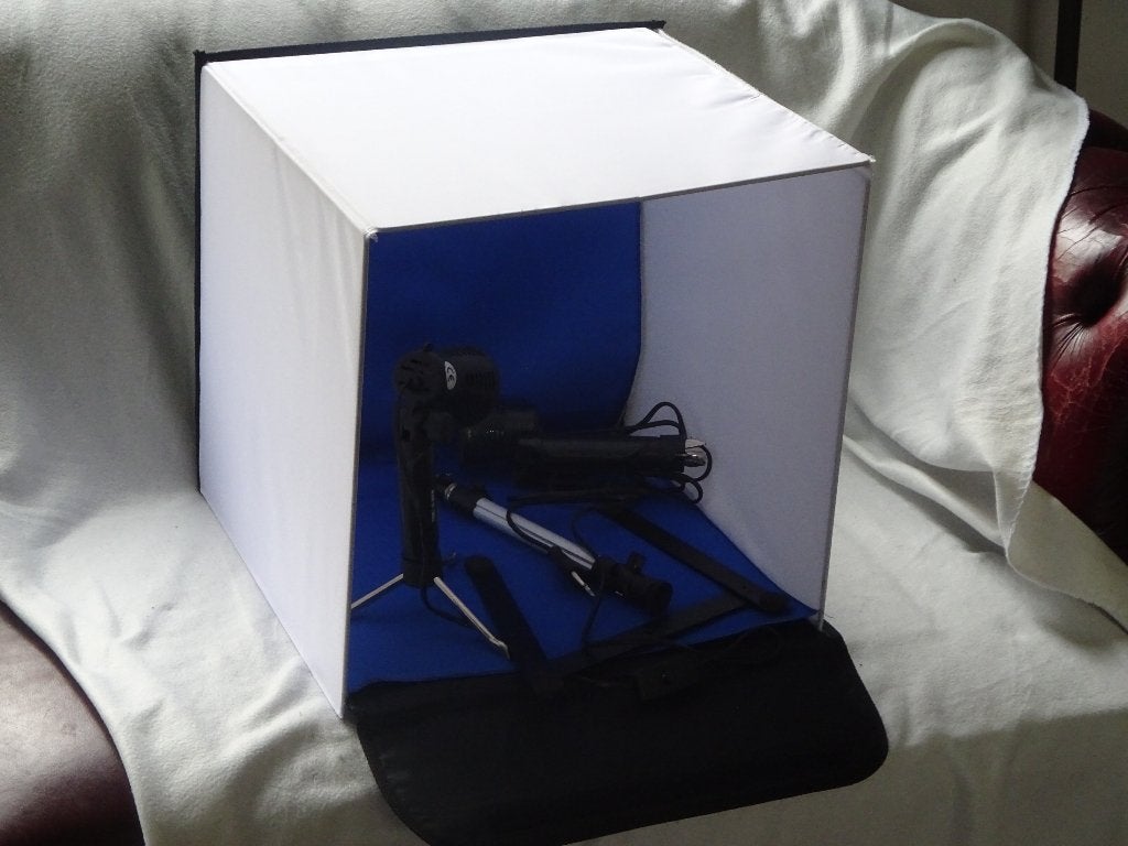 Draagbare studio lichtbak, opname tent., Ophalen of Verzenden, Gebruikt, Inclusief lampen, Mini fotostudio
