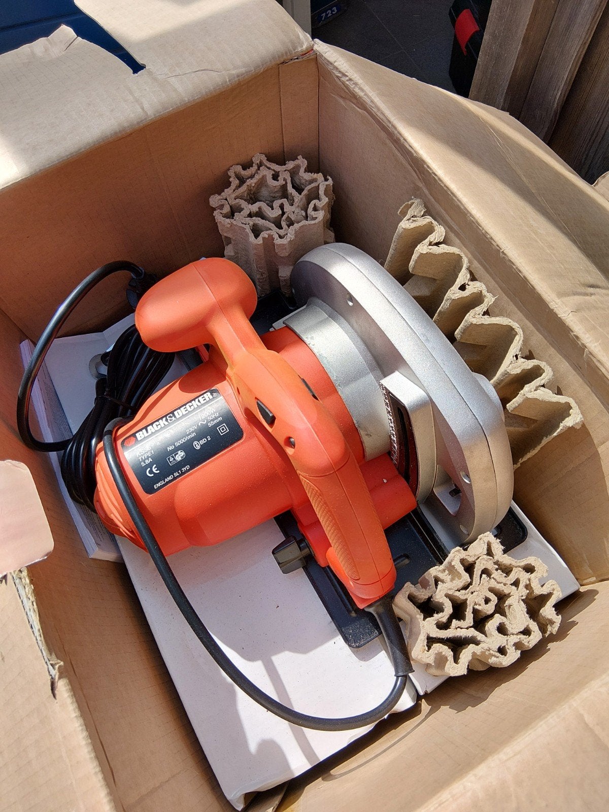 Black & Decker KS55 Cirkelzaag - 1200W, Cirkelzaag, 600 tot 1200 watt, Ophalen of Verzenden, 30 tot 70 mm