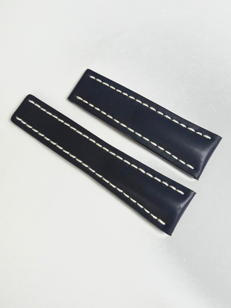 Breitling lederen band nieuw donkerblauw exclusief sluiting, Ophalen of Verzenden, Nieuw, Blauw, Leer