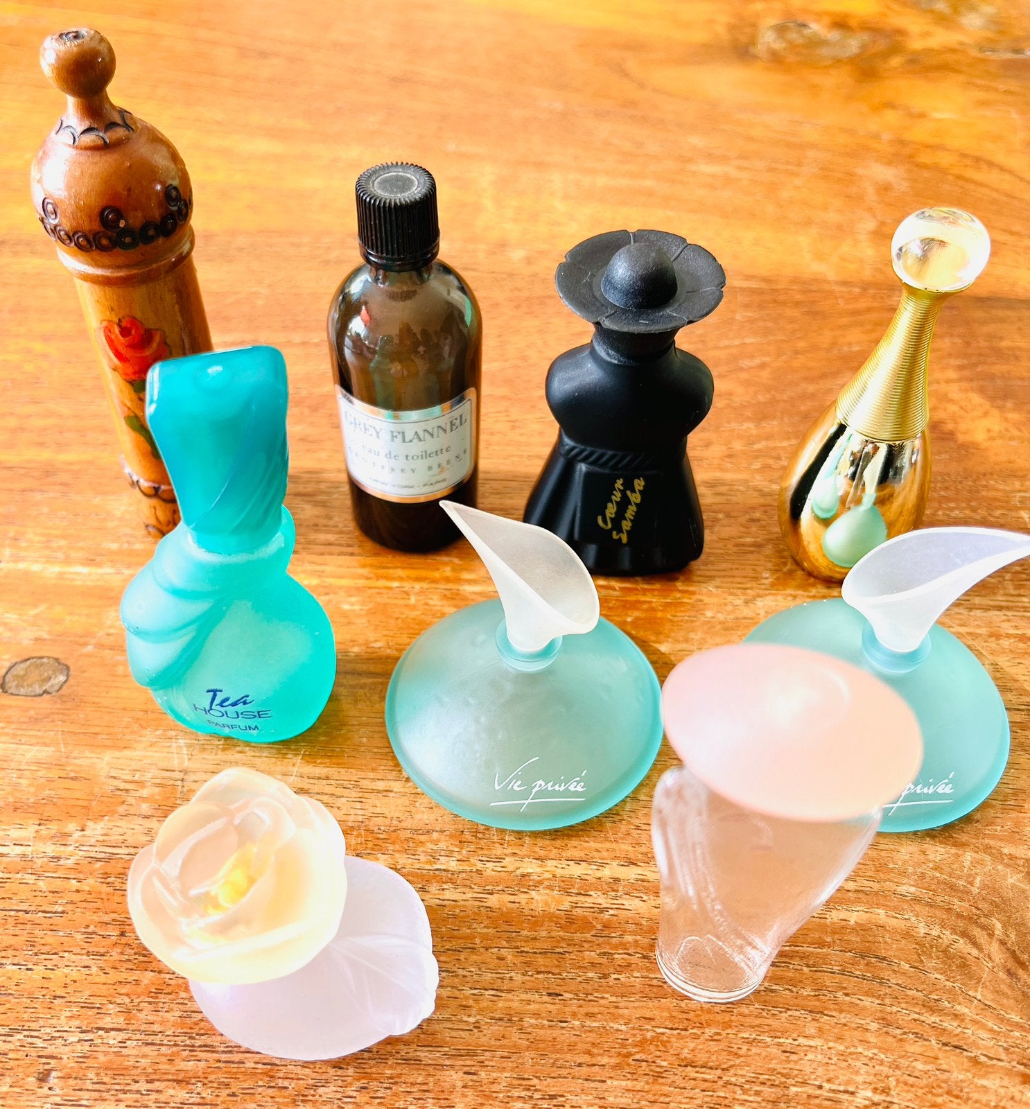 9 X Vintage Miniatuur Parfumflesje oa Dior Coeur Yves Rocher, Ophalen of Verzenden, Zo goed als nieuw, Miniatuur