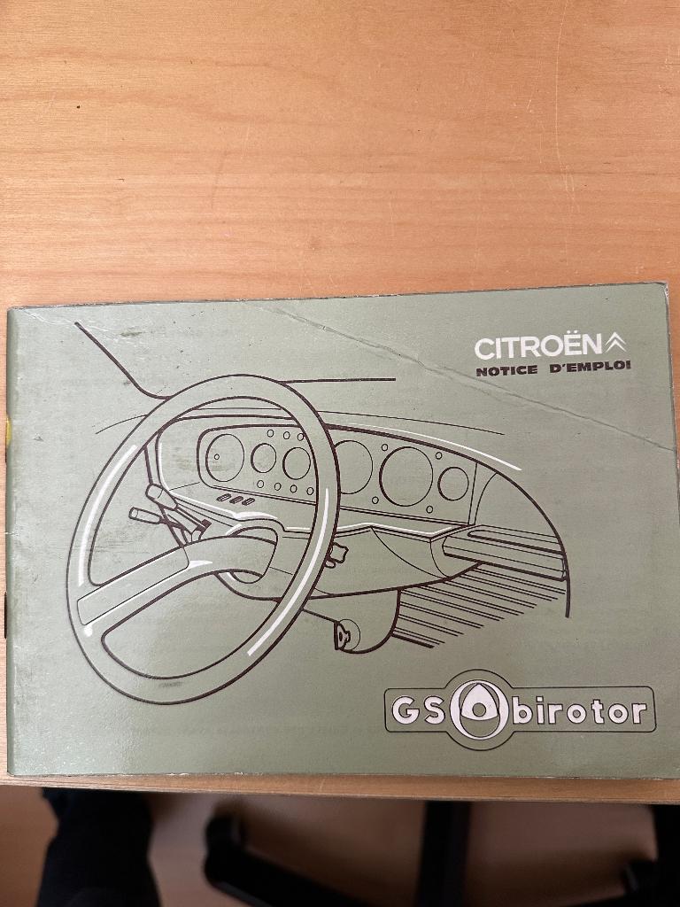 Instructieboekje Citroën GS Birotor + GS sleutelhanger, Ophalen of Verzenden