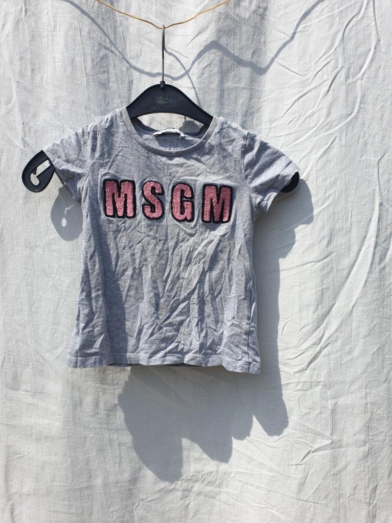 Stoer grijs shirtje Mt 98/104. Merk MSGM, ., Ophalen of Verzenden, Zo goed als nieuw, .